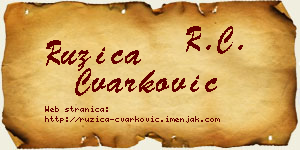 Ružica Čvarković vizit kartica